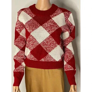 The fifth label NWT Womens Angle Knit sweater size Large Red/white